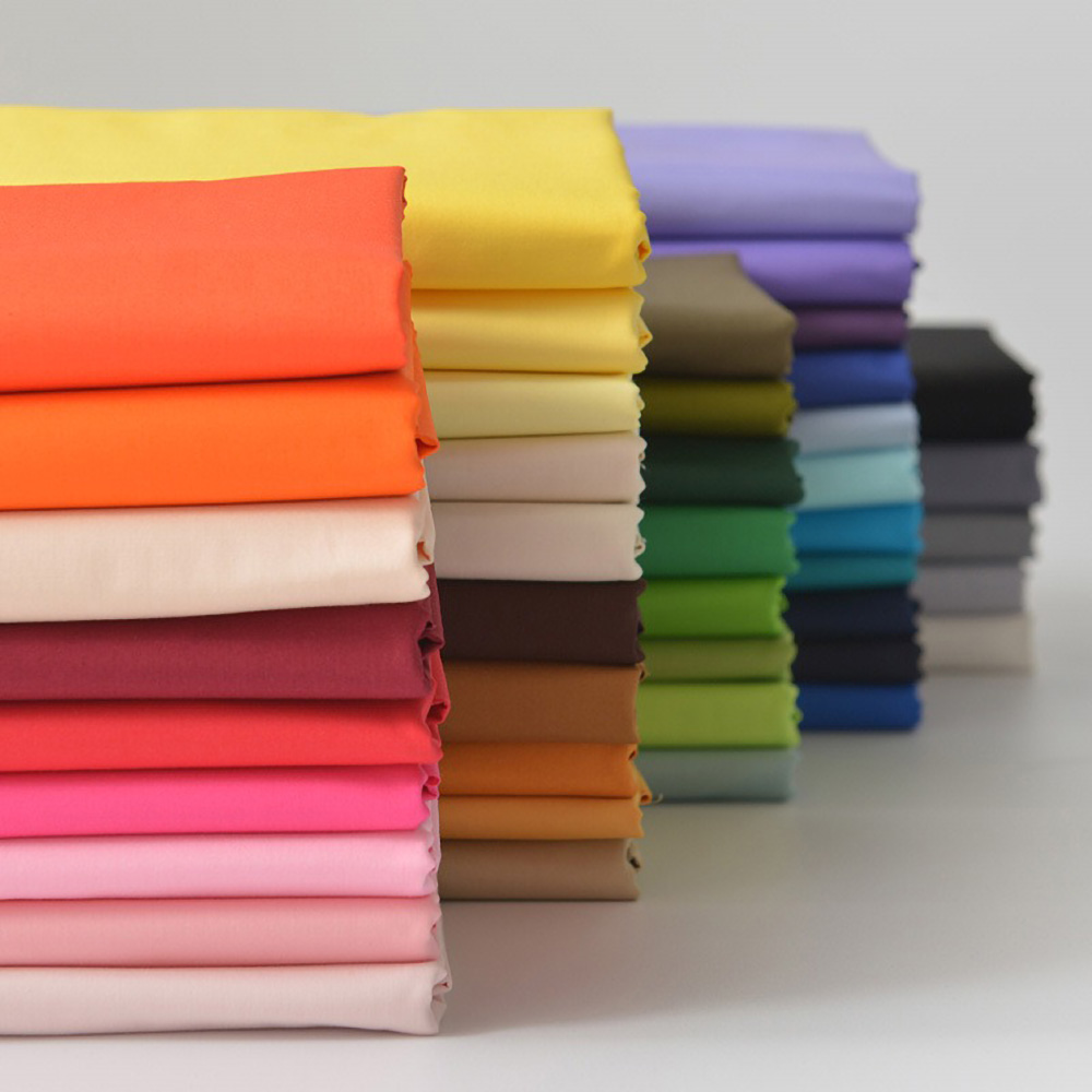 Baby Clothing Organic - 140x50cm Poplin Katoen Voorgekrompen Effen Kleur