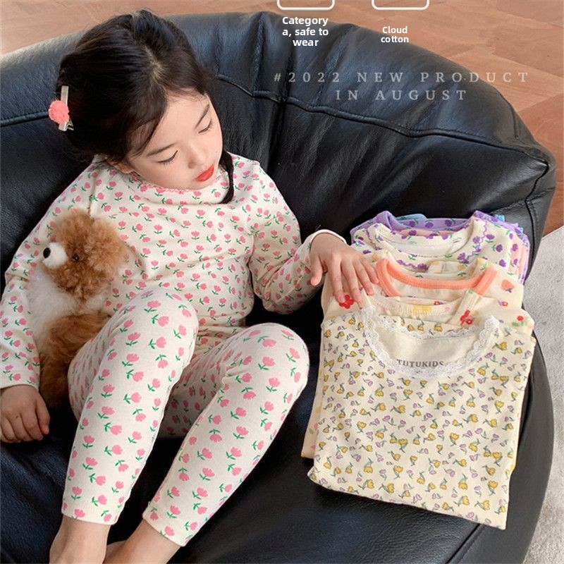 Baby Clothing Dividers - 2026 Kinderpyjama's van fluweel, bloemenprint, lange