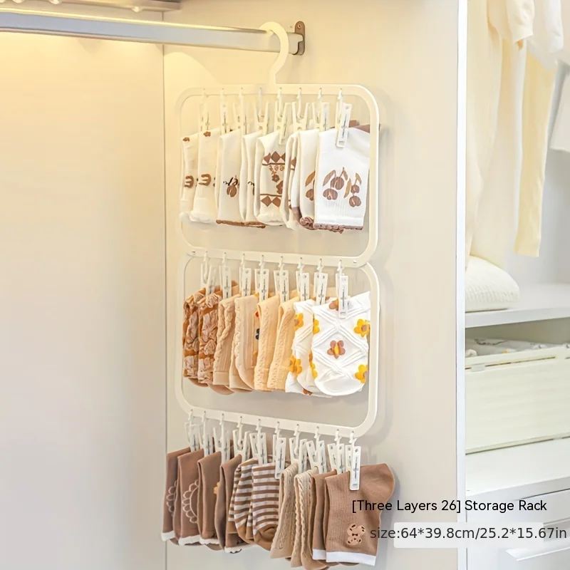 Baby Clothing Hanging Rack - Huishoudelijke multi-clip babyhanger, droogrek voor baby-