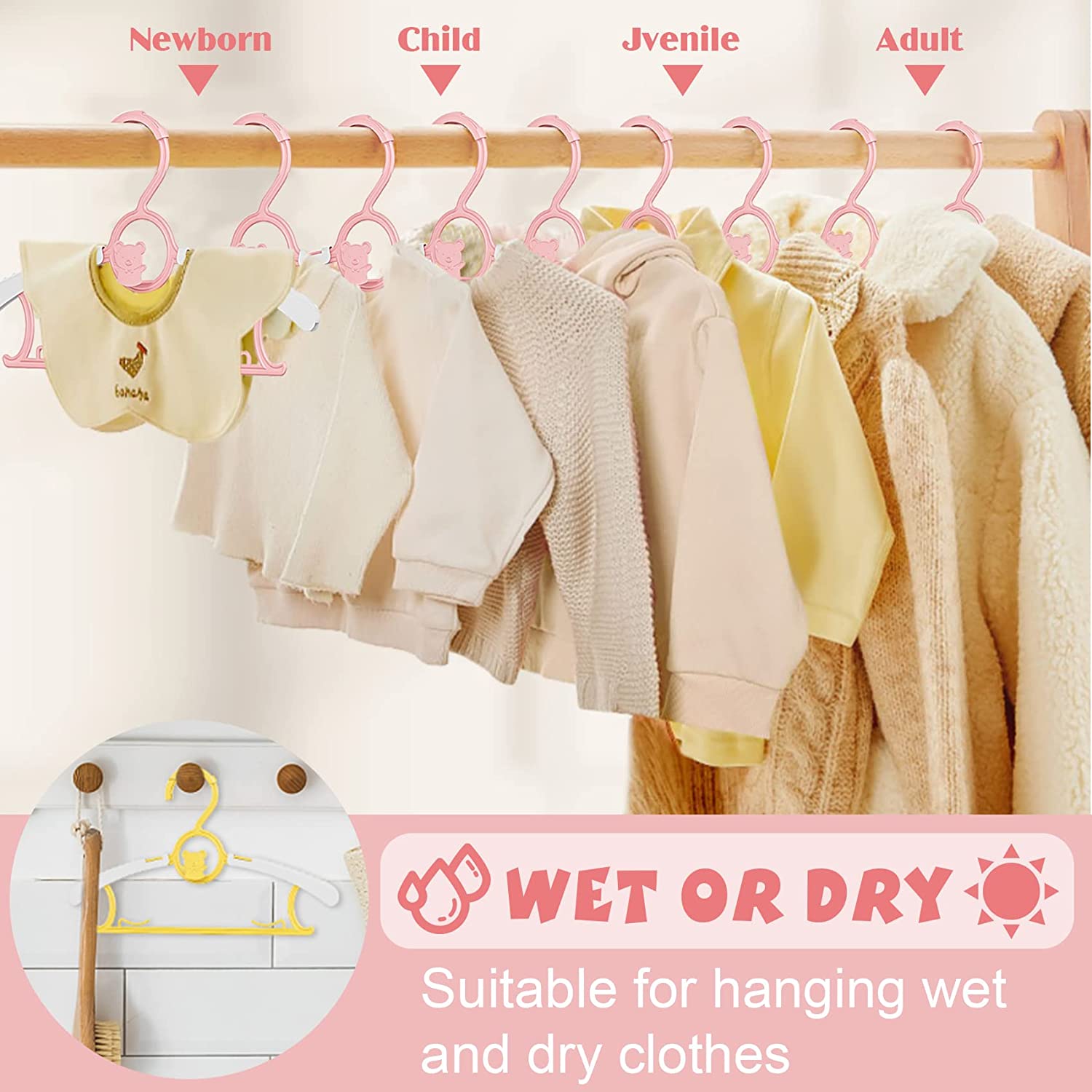 UNTIOR Antislip babykleerhange - Baby Clothing Hanging Rack recensie en prijs